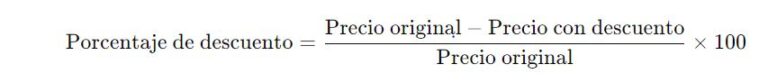 Calcula el % de descuento entre dos valores - La vida cotidiana